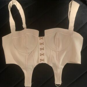 Fashion Nova Cream Corset Top